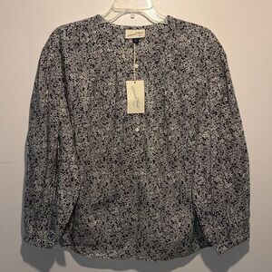 Universal Thread 100% Cotton Ditzy Floral Puff Long Sleeve Blouse